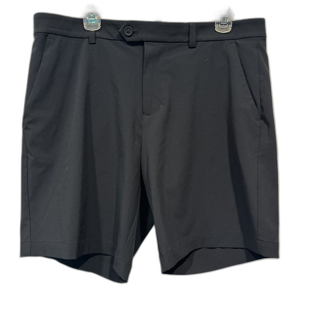 G/Fore Golf Performance Shorts Stretch Onyx Black Flat Front Resort Men sz 34